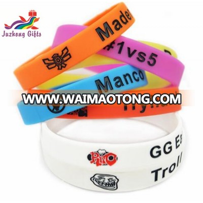 Silicone Sport Bracelet Fashion Colorful Custom Silicone Band Silicone Wristband