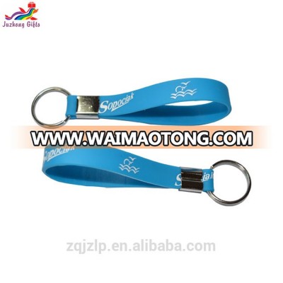 Custom high quality cheap silicone wristband keychain, rubber key chain in bulk