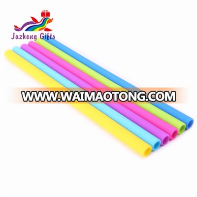 Reuseable colorful 100% silicone drinking straw on sales