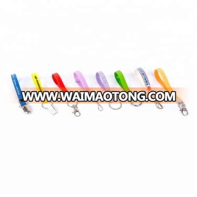 OEM supply custom silicone wristband keychain/rubber keyring best promotional items in 2017